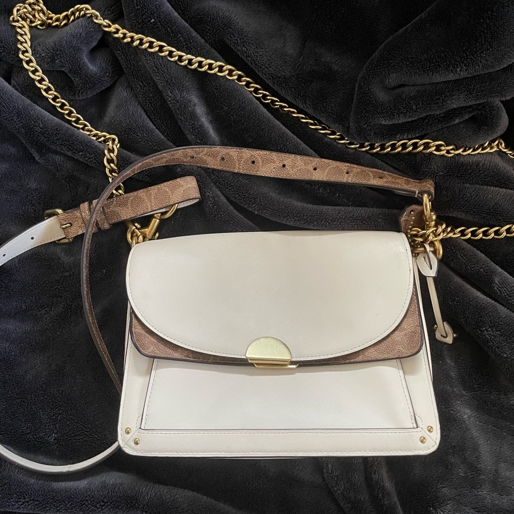 Cream coach satchel